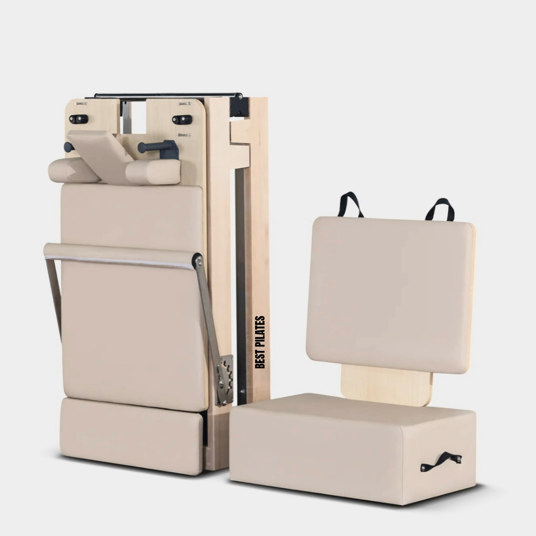 Foldable Pilates Reformer- Oak solid wood legs