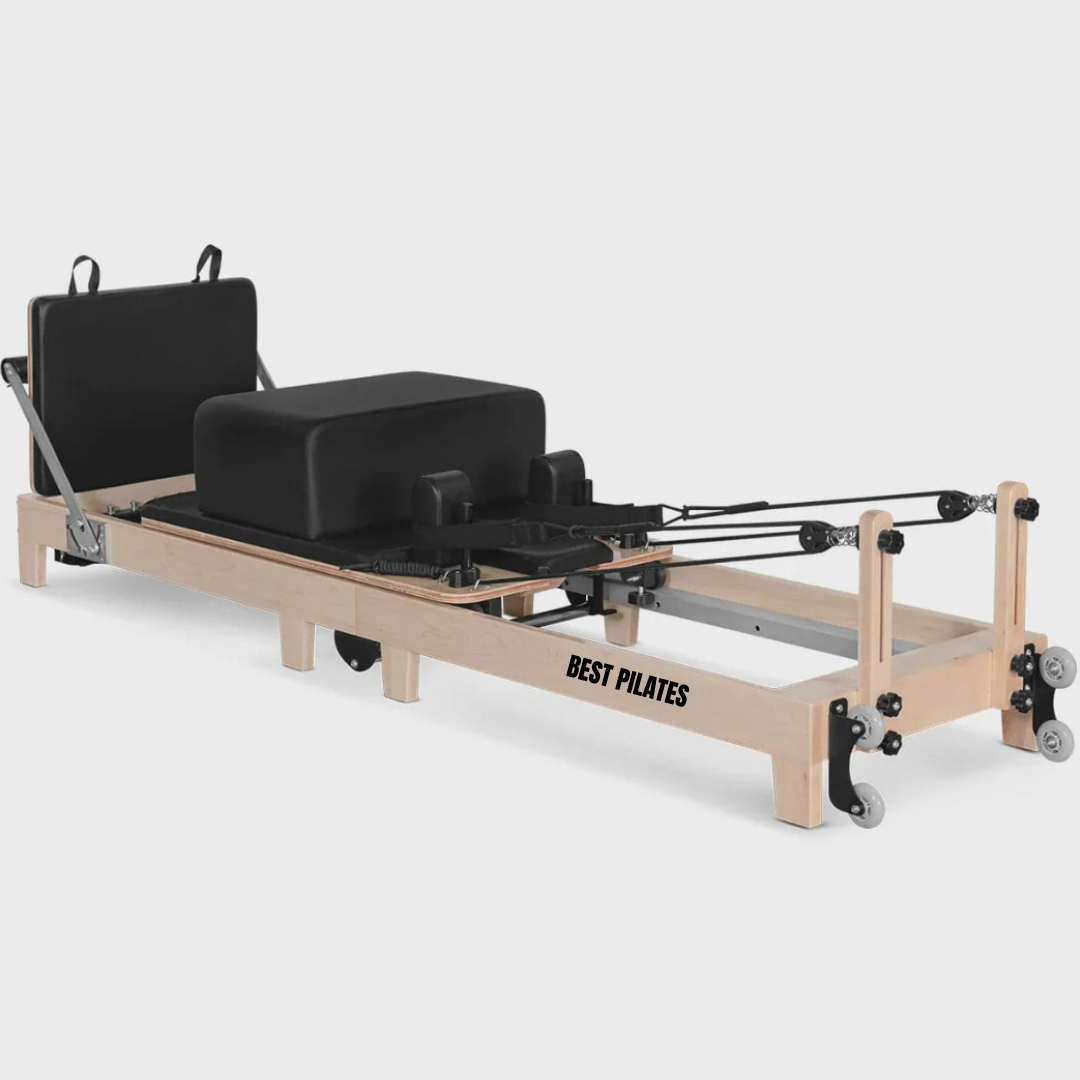 Foldable Pilates Reformer- Oak solid wood legs