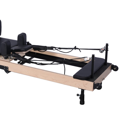 Foldable Pilates Reformer- Maple with Adjustable Legs