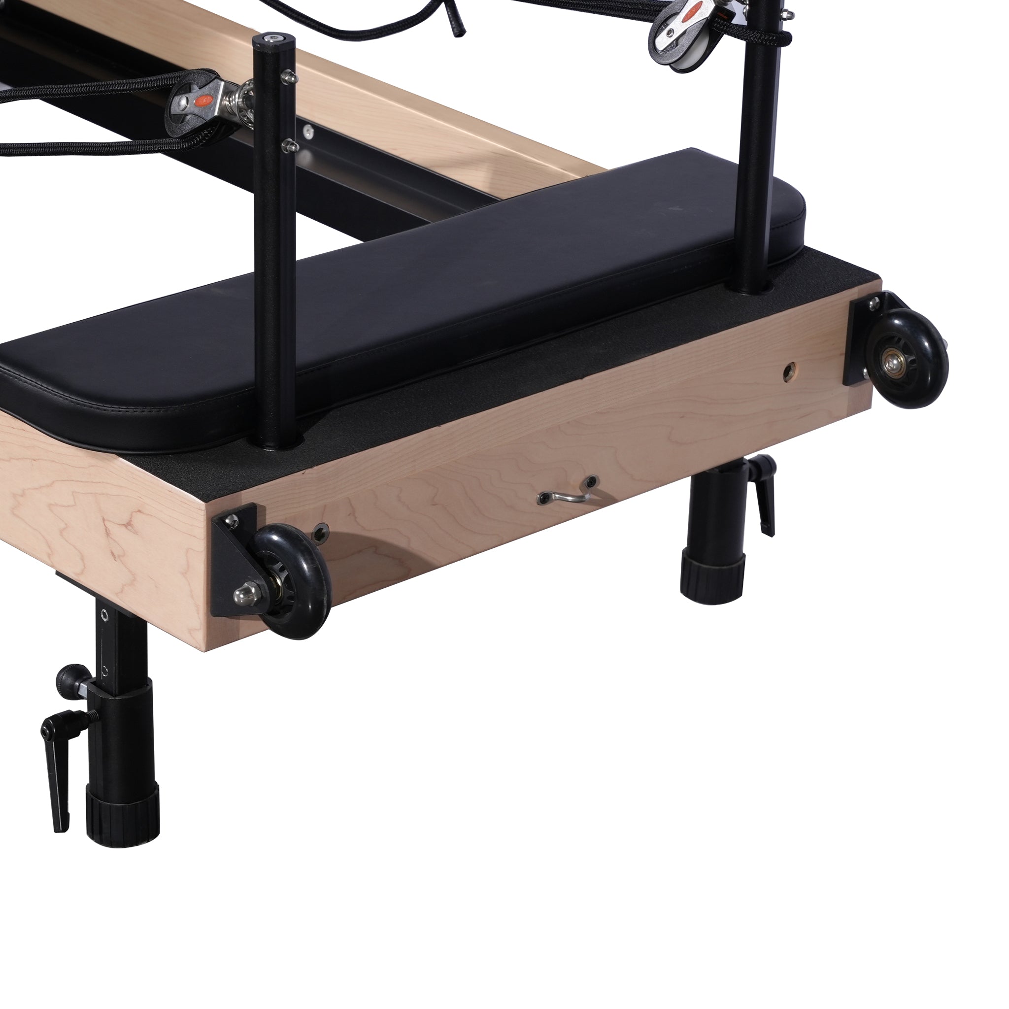 Foldable Pilates Reformer- Maple with Adjustable Legs