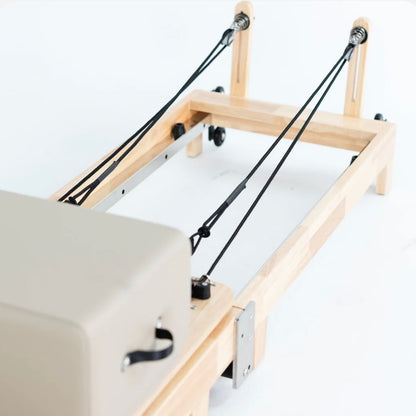 Foldable Pilates Reformer- Oak solid wood legs
