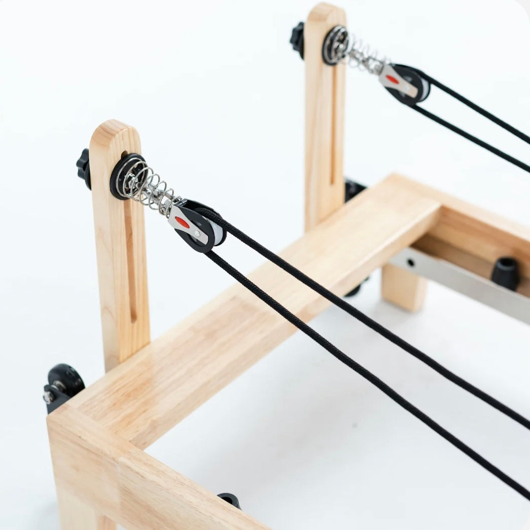 Foldable Pilates Reformer- Oak solid wood legs